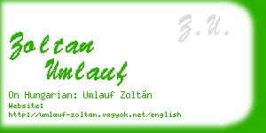 zoltan umlauf business card